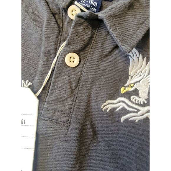 Vintage Gold Rush Outfitters Baby Polo Shirt Embroidered Eagle Design 100% Cotto - Picture 6 of 9